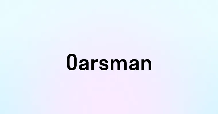 Oarsman