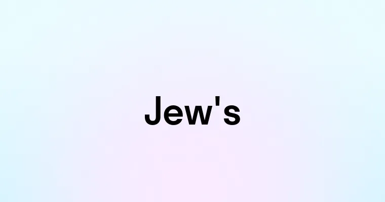 Jew's