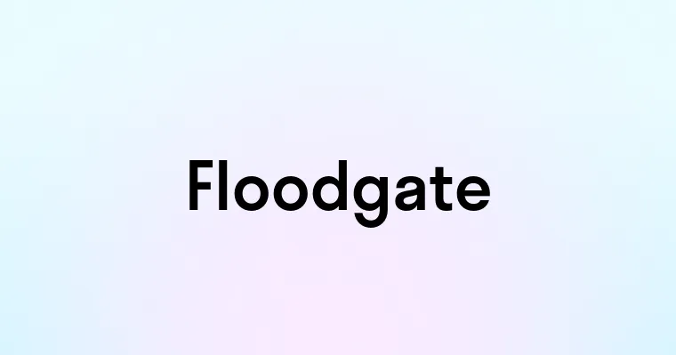 Floodgate — перевод, транскрипция, произношение и примеры