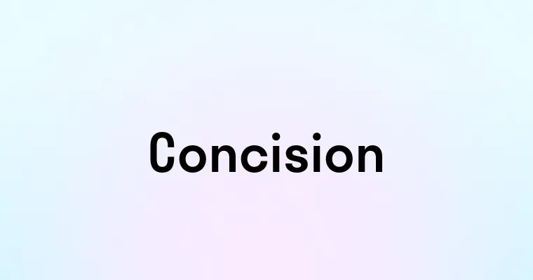 Concision — перевод, транскрипция, произношение и примеры