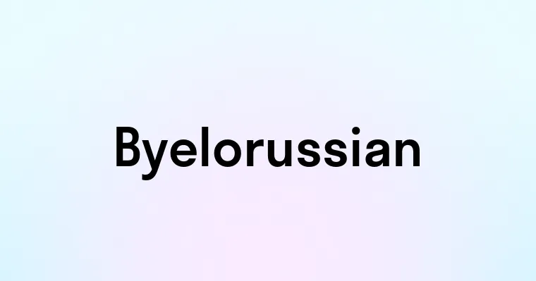 Byelorussian