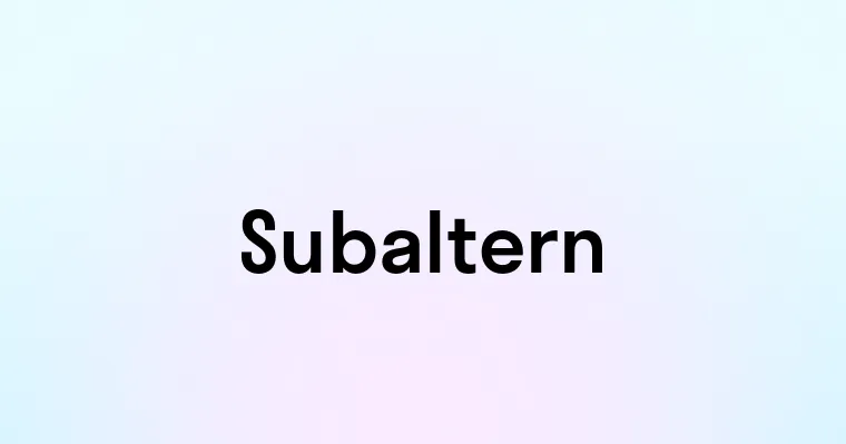 Subaltern