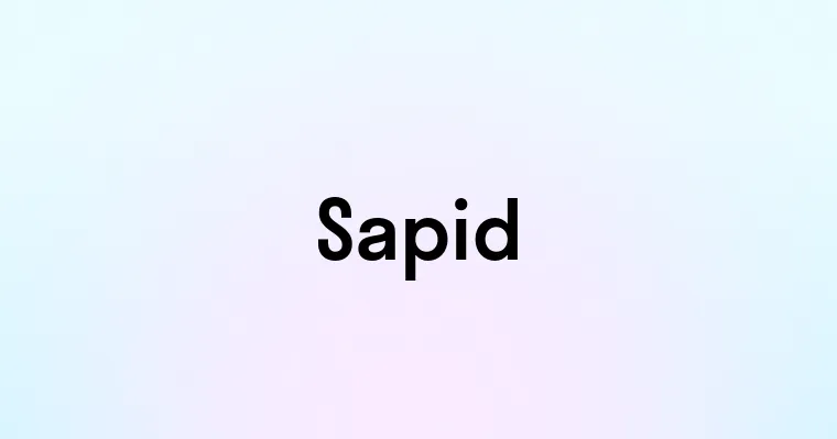 Sapid