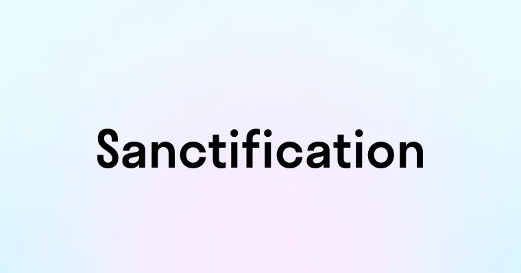 Sanctification