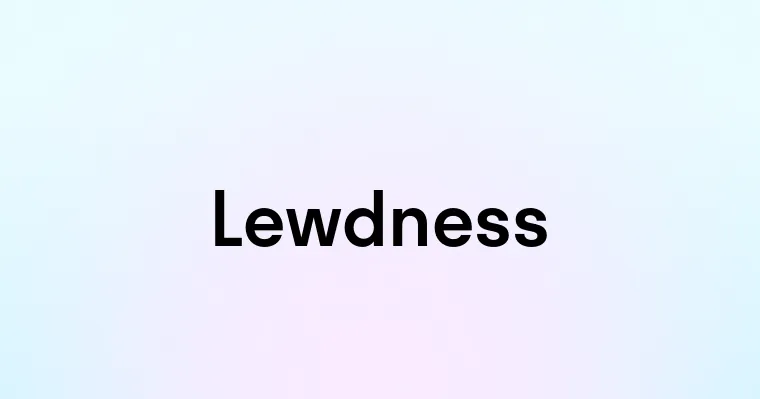 Lewdness