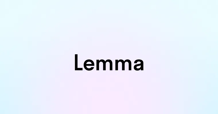 Lemma