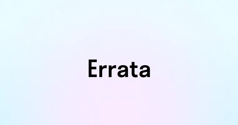 Errata