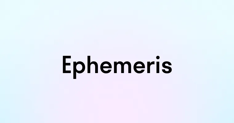 Ephemeris