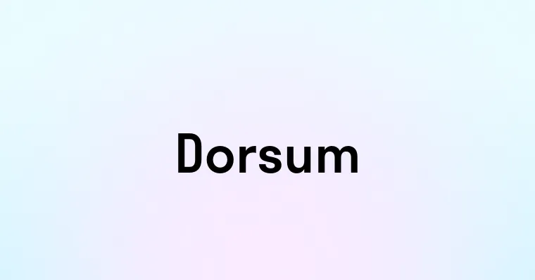 Dorsum