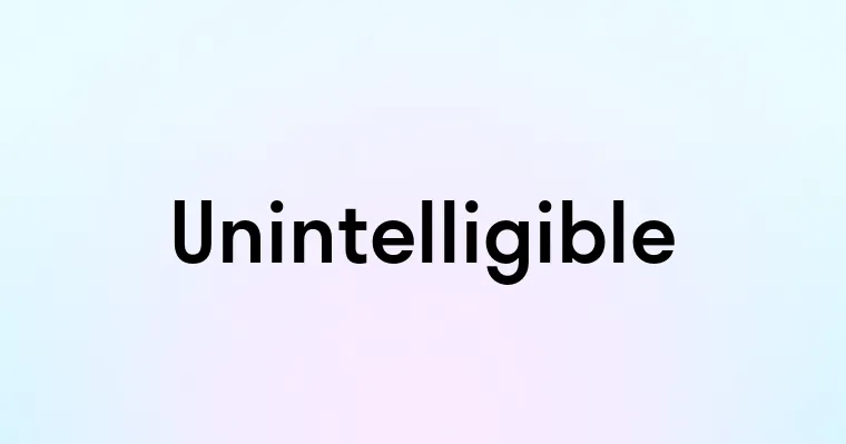 Unintelligible