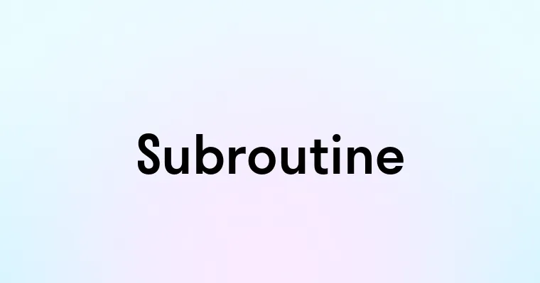 Subroutine