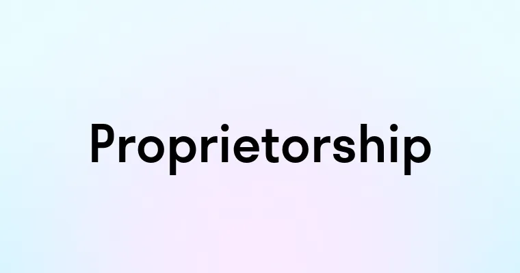 Proprietorship