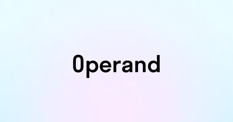 Operand