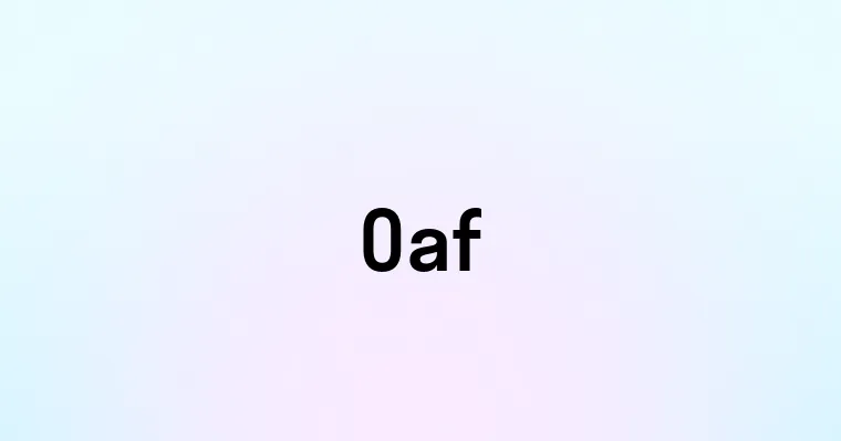 Oaf