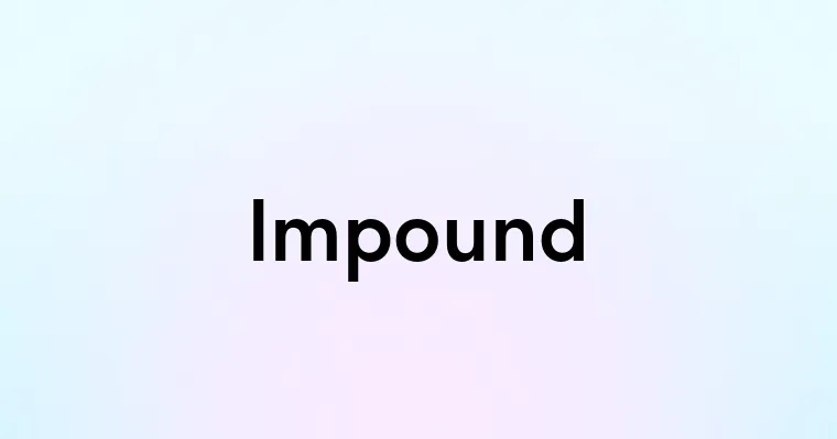 Impound Definition Impound — перевод, транскрипция, произношение и примеры