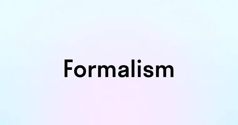 Formalism