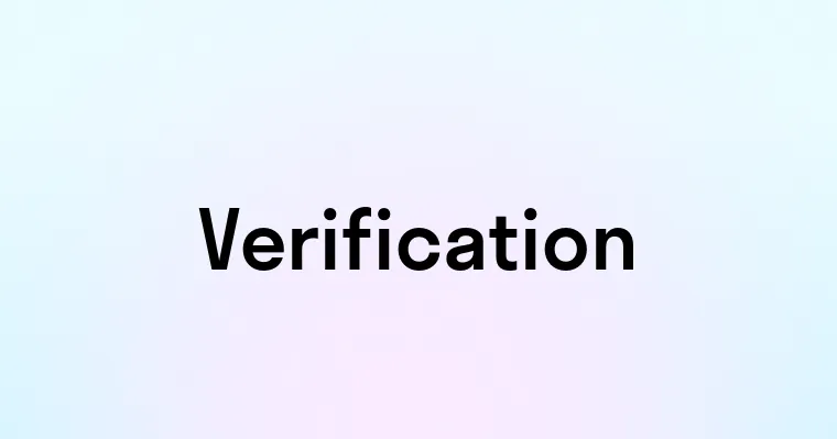 Verification