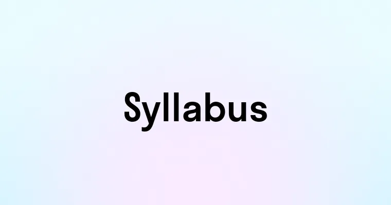 Syllabus