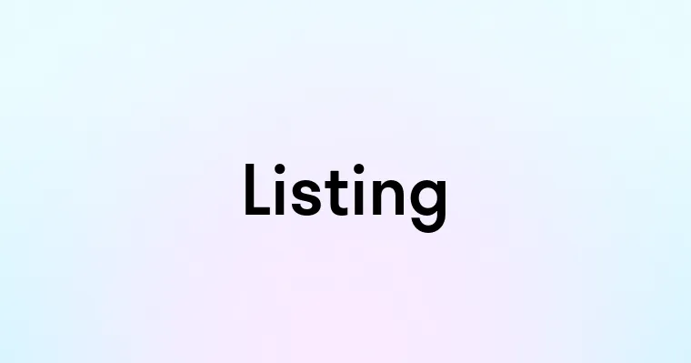 Listing