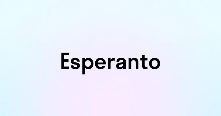 Esperanto