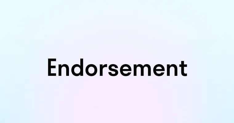 Endorsement