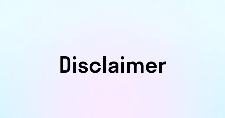 Disclaimer