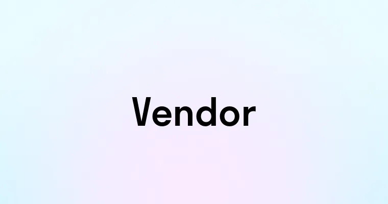 Vendor