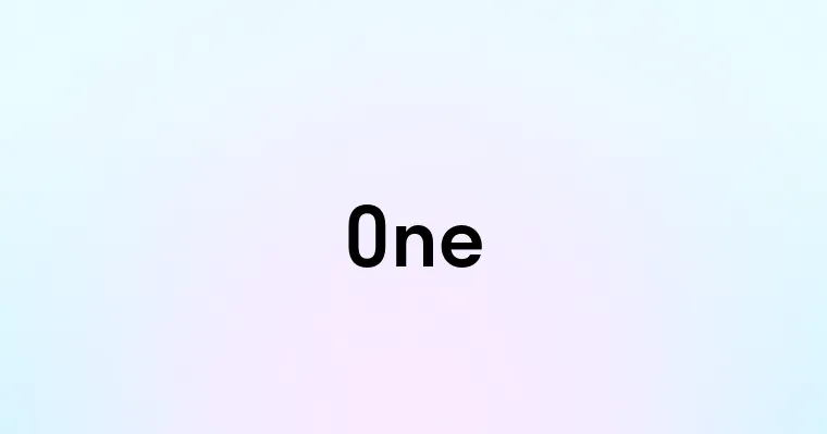 One