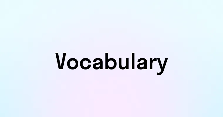 Vocabulary