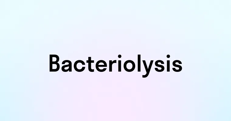 Bacteriolysis