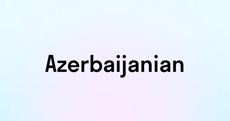 Azerbaijanian