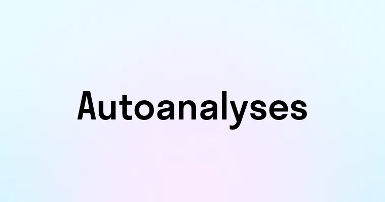 Autoanalyses