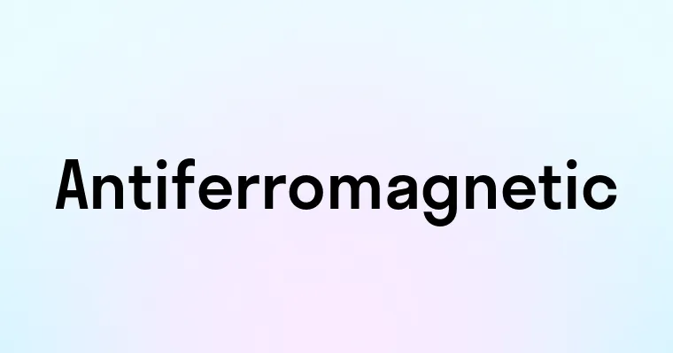 Antiferromagnetic