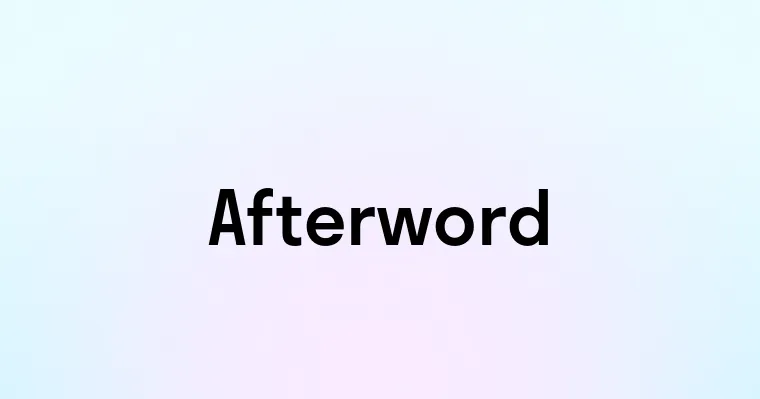 Afterword