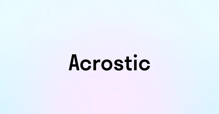 Acrostic