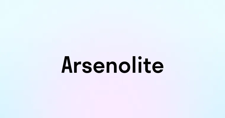 Arsenolite