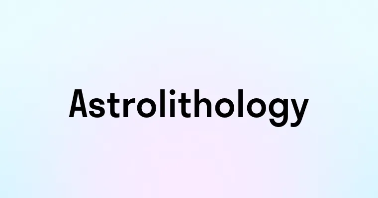 Astrolithology