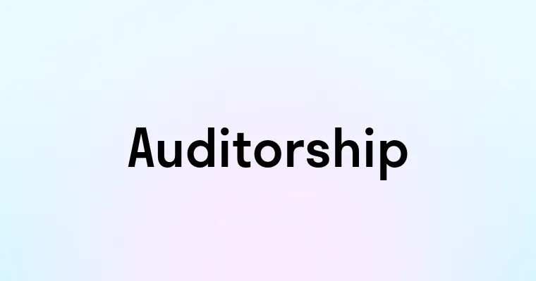 Auditorship