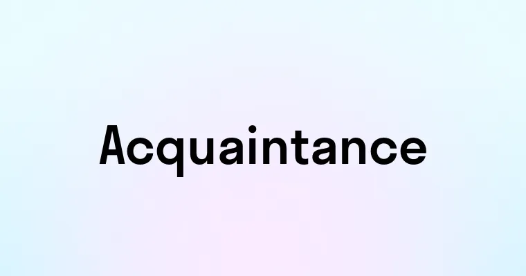 Acquaintance