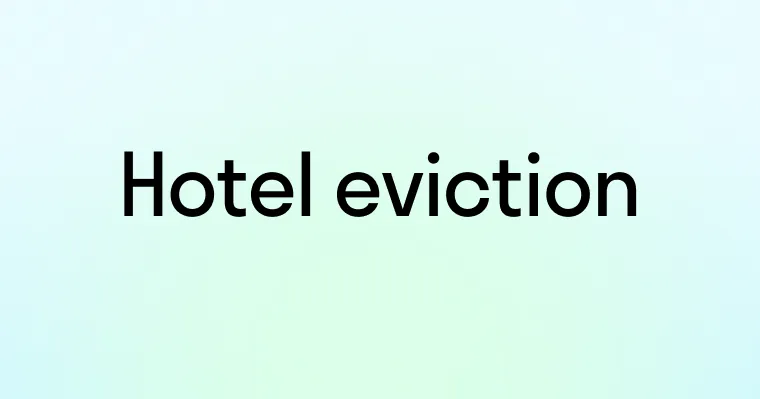 Диалог: Выселение из отеля (Hotel eviction)