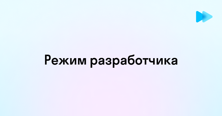 Погружение в режим разработчика