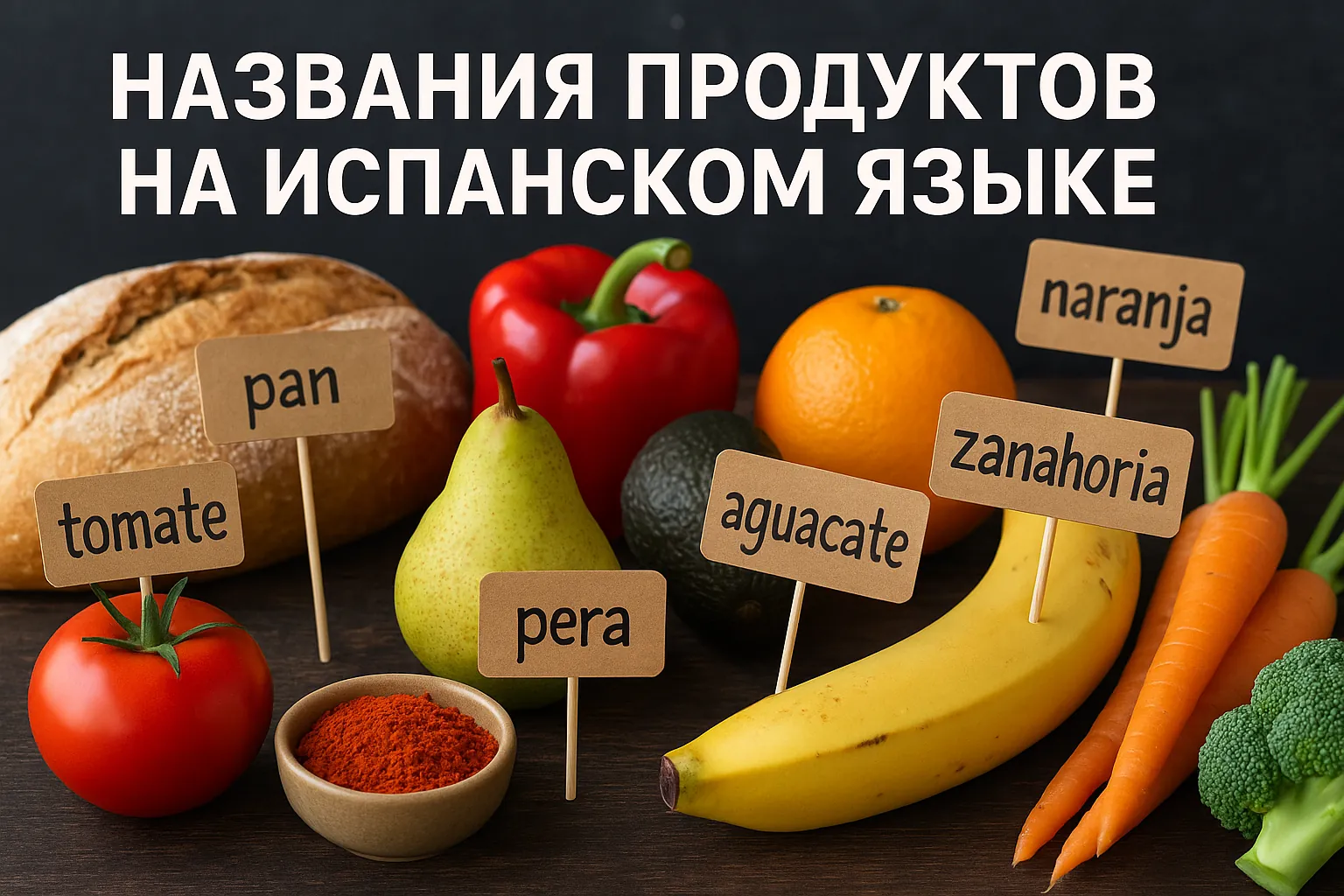 Названия продуктов на испанском языке