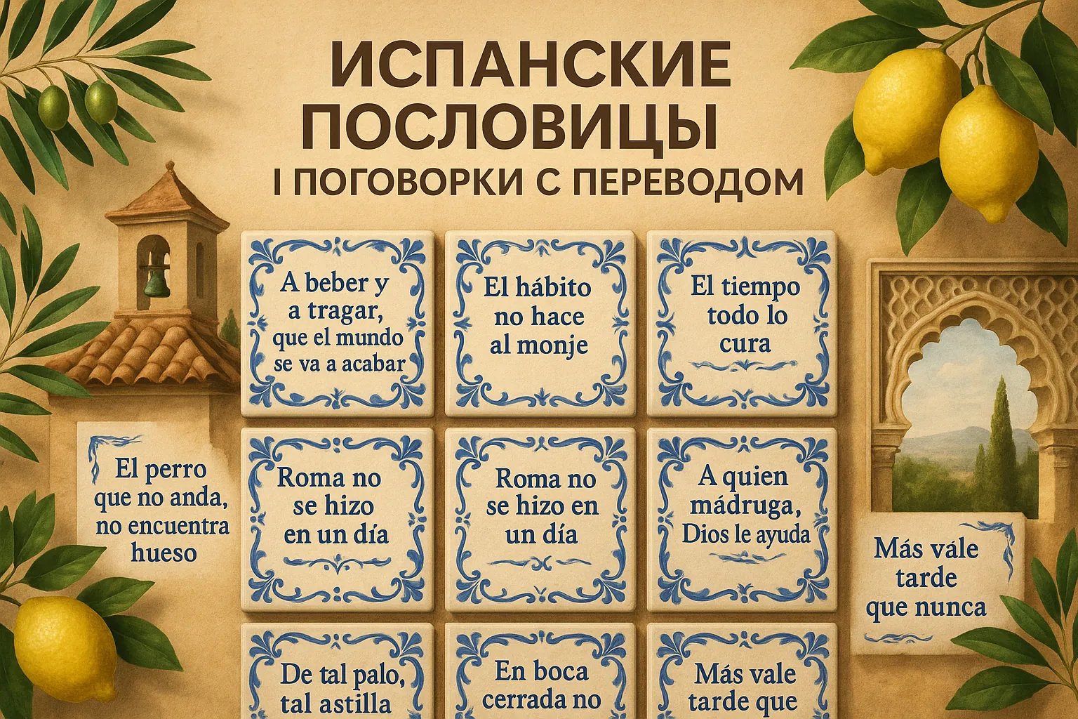 Испанские пословицы и поговорки с переводом