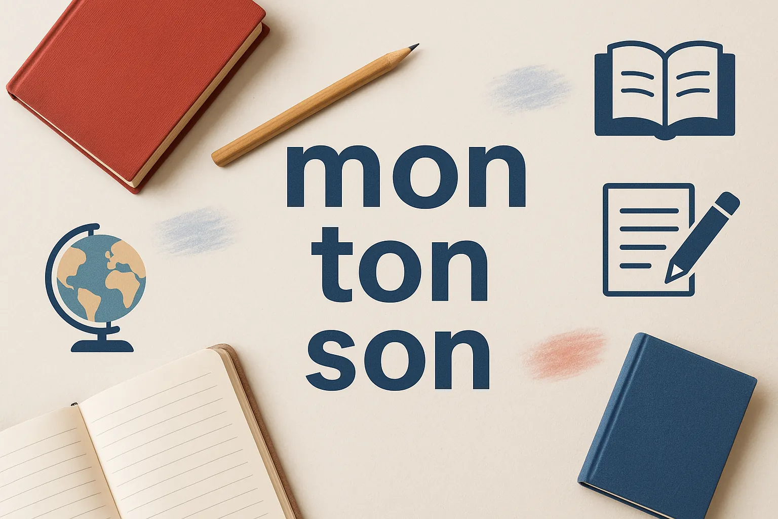 Притяжательные местоимения: mon, ton, son и др.