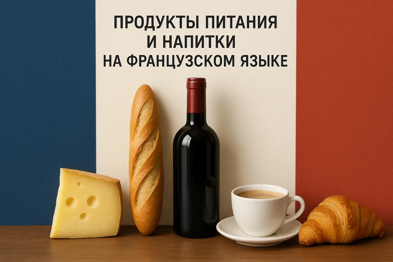 Продукты питания и напитки на французском языке