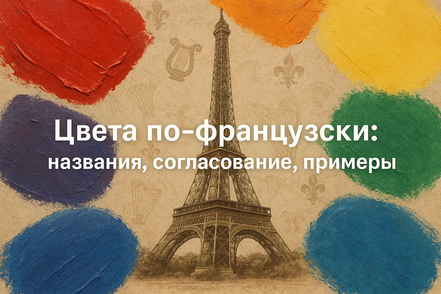 Цвета по-французски: названия, согласование, примеры