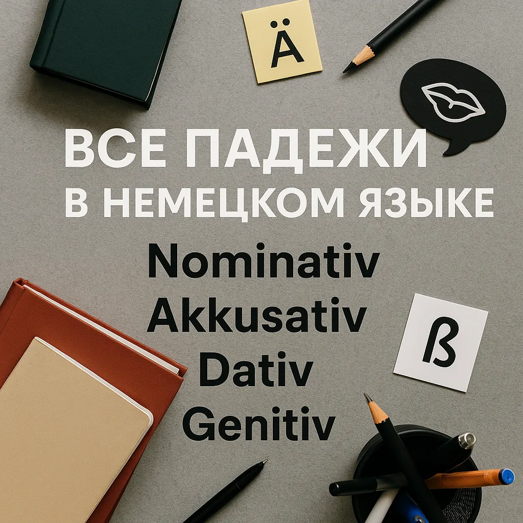 Все падежи в немецком языке: Nominativ, Akkusativ, Dativ, Genitiv