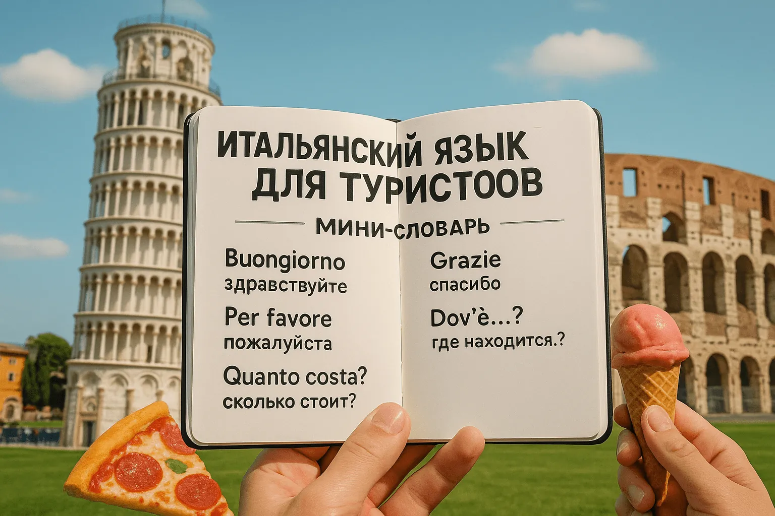 Итальянский язык для туристов: мини-словарь