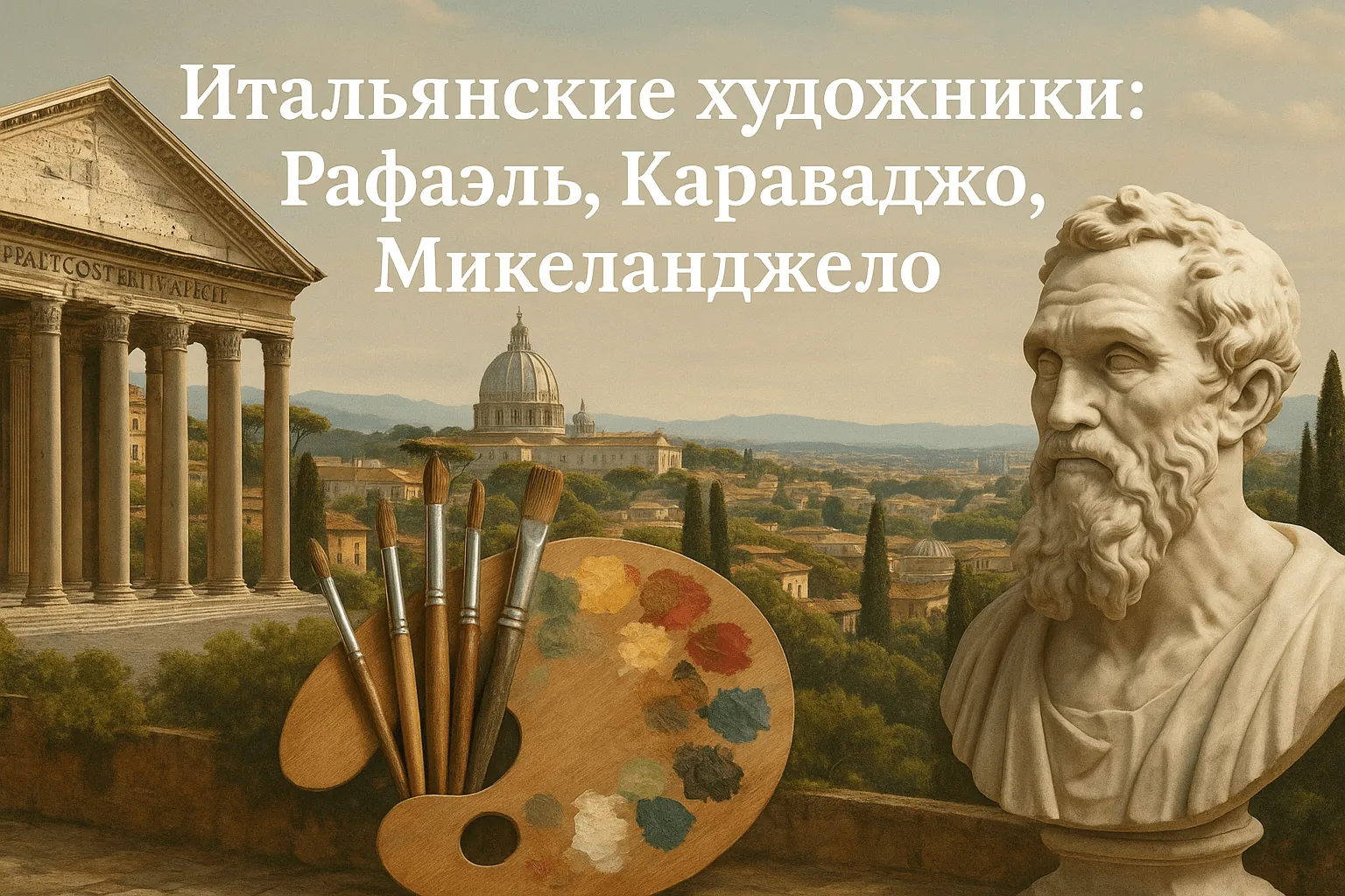 Итальянские художники: Рафаэль, Караваджо, Микеланджело