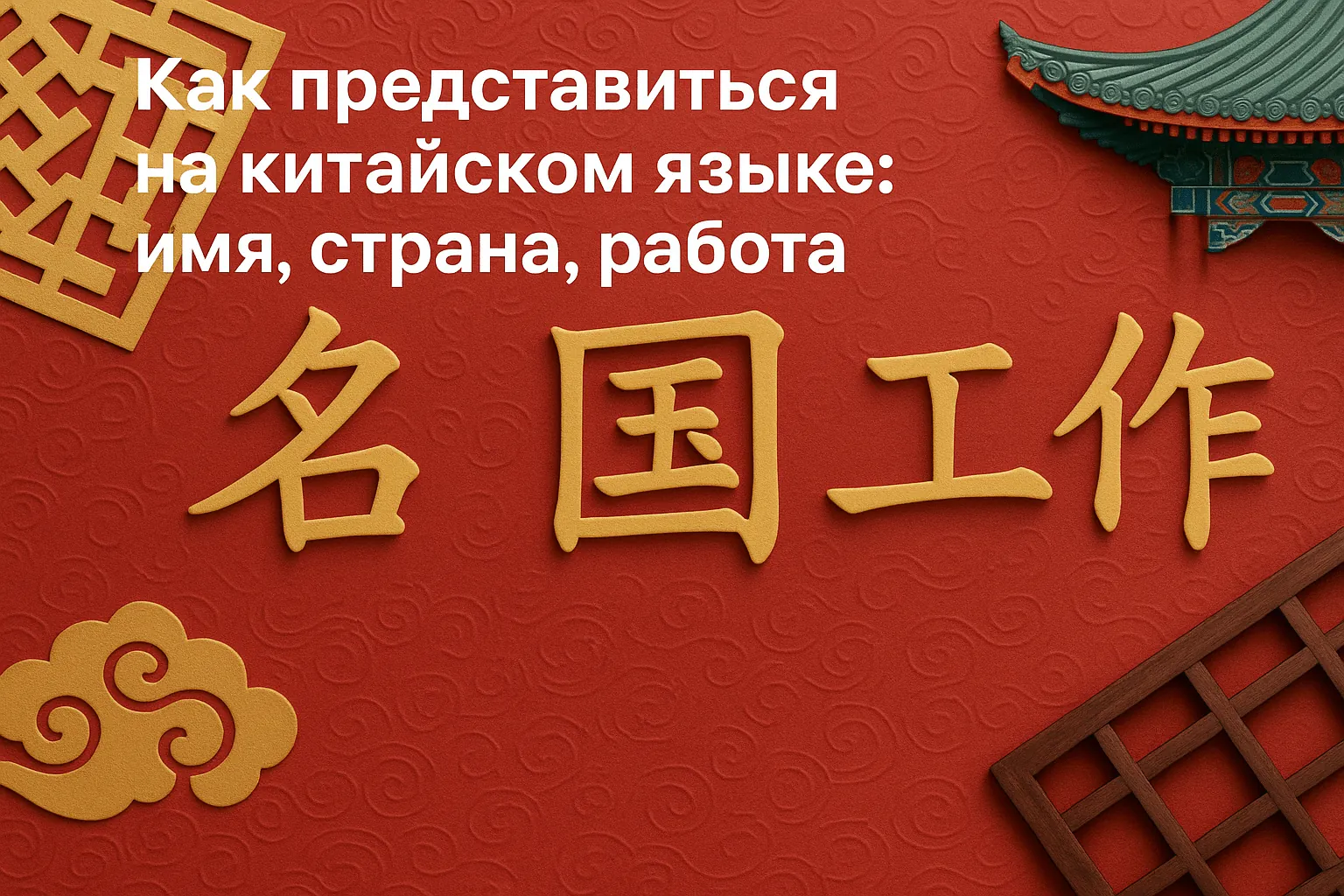 Как представиться на китайском языке: имя, страна, работа